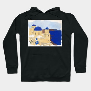 Santorini, the Greek jewel of Aegean Sea Hoodie